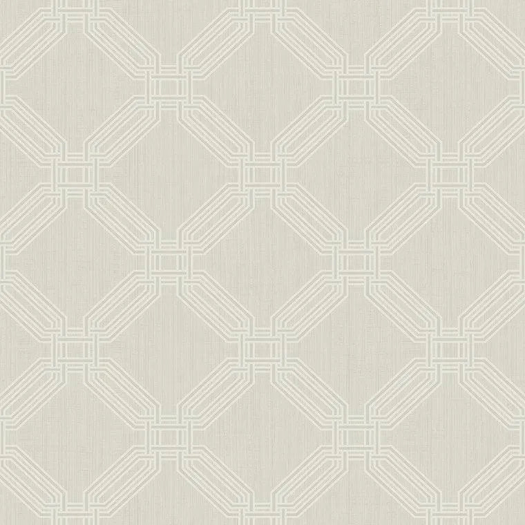 Closeup of a wallpaper showing its Art-Deco, Geometric, Neutrals, Unicolour pattern, color, and subtle texture.