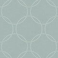 Closeup of a wallpaper showing its Blue, Circles, Contemporary, Geometric pattern, color, and subtle texture.