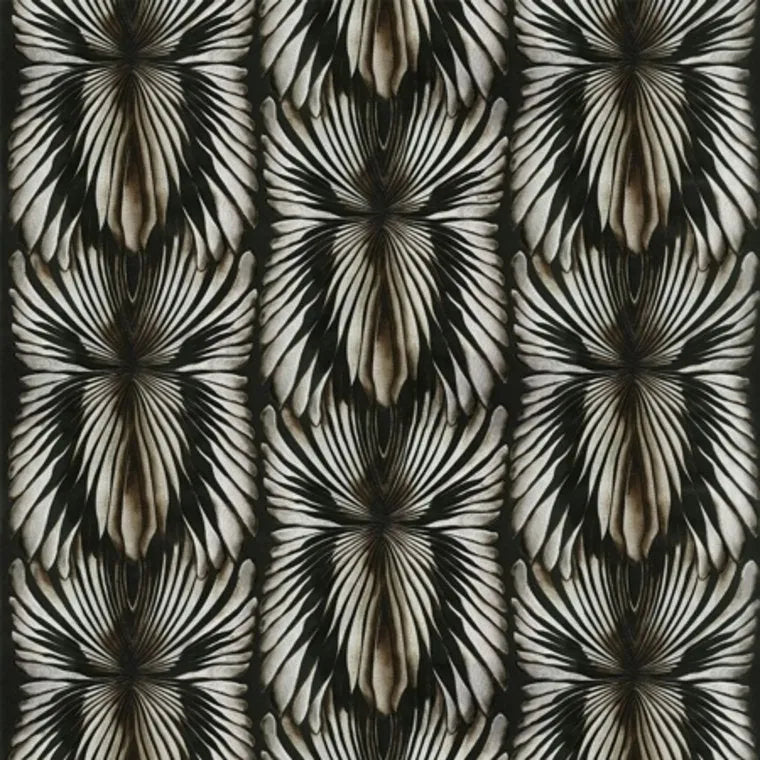 Closeup of a wallpaper showing its Art-Deco, Black, Luxury, Textures, Vinyl pattern, color, and subtle texture.