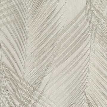 Textured wallpaper with a leaf pattern in neutral tones