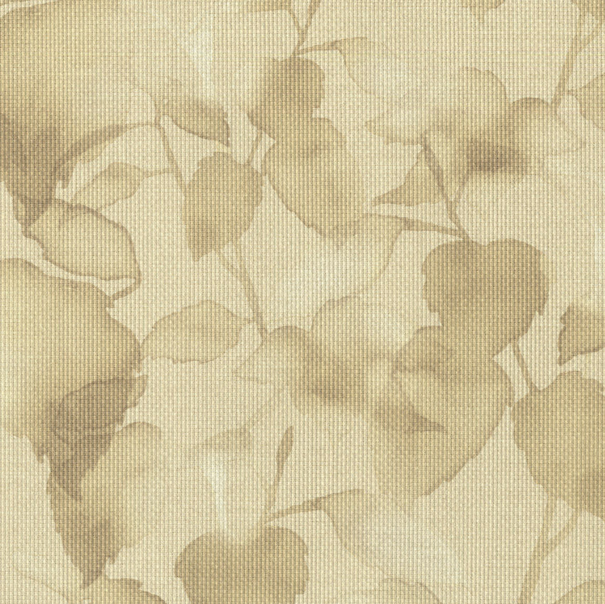 Textured gold wallpaper with leaf pattern