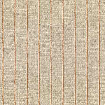 Textured fabric with vertical brown stripes on a beige background