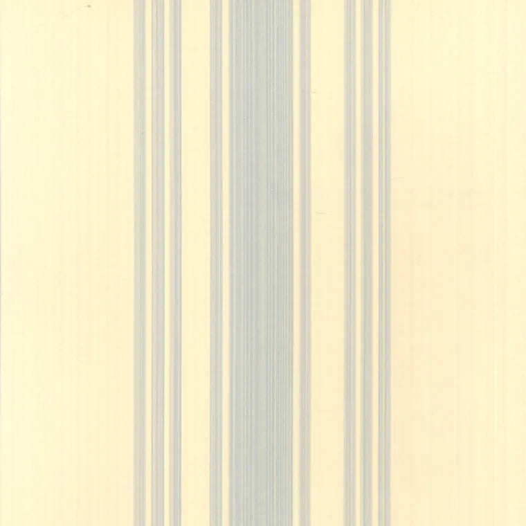 Closeup of a wallpaper showing its Cream, Stripes, Two-tone, Yellow pattern, color, and subtle texture.