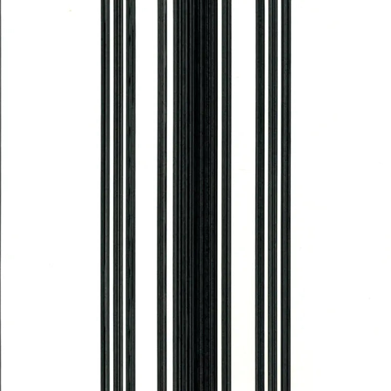 Closeup of a wallpaper showing its Monochrome, Stripes, Two-tone pattern, color, and subtle texture.