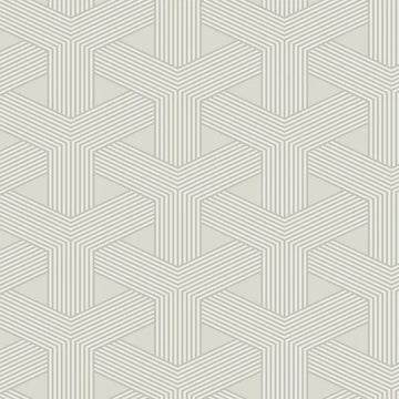 Closeup of a wallpaper showing its Contemporary, Geometric, Neutrals pattern, color, and subtle texture.