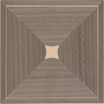 Closeup of a wallpaper showing its Geometric, Monochrome, Wood-veneer pattern, color, and subtle texture.