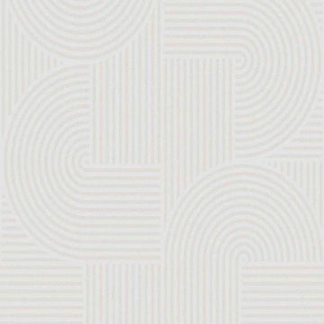 Closeup of a wallpaper showing its Art-Deco, Contemporary, Monochrome, White pattern, color, and subtle texture.
