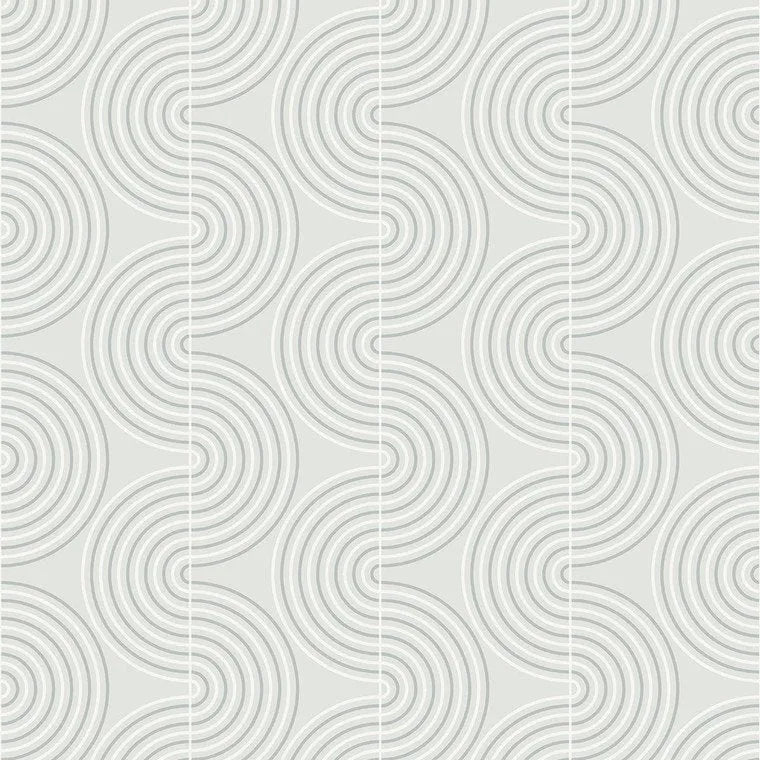 Closeup of a wallpaper showing its Contemporary, Monochrome, Unicolour, Waves pattern, color, and subtle texture.