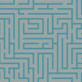 Closeup of a wallpaper showing its Blue, Geometric, Greek pattern, color, and subtle texture.