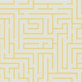 Closeup of a wallpaper showing its Geometric, Gold, Greek pattern, color, and subtle texture.