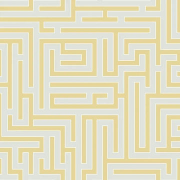 Closeup of a wallpaper showing its Geometric, Gold, Greek pattern, color, and subtle texture.