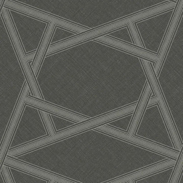 Closeup of a wallpaper showing its Brown, Contemporary, Geometric pattern, color, and subtle texture.