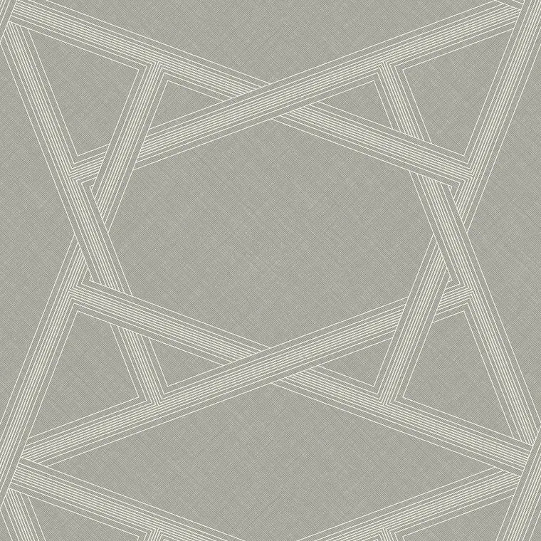Closeup of a wallpaper showing its Contemporary, Geometric, Neutrals pattern, color, and subtle texture.