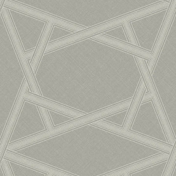 Closeup of a wallpaper showing its Contemporary, Geometric, Neutrals pattern, color, and subtle texture.