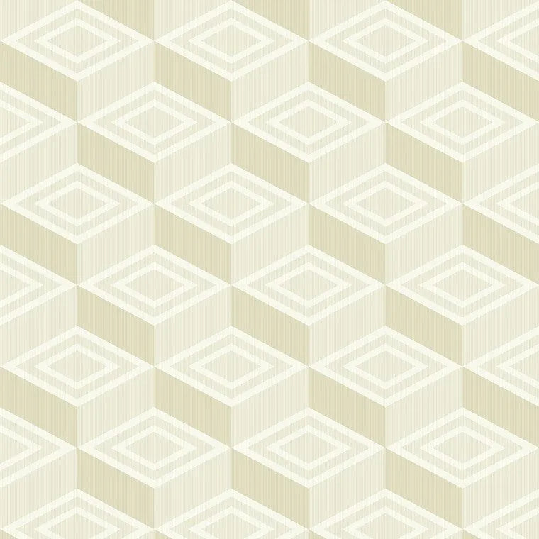 Closeup of a wallpaper showing its Contemporary, Cream, Geometric, Neutrals, Unicolour pattern, color, and subtle texture.
