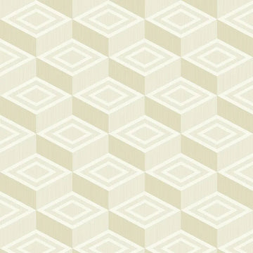 Closeup of a wallpaper showing its Contemporary, Cream, Geometric, Neutrals, Unicolour pattern, color, and subtle texture.