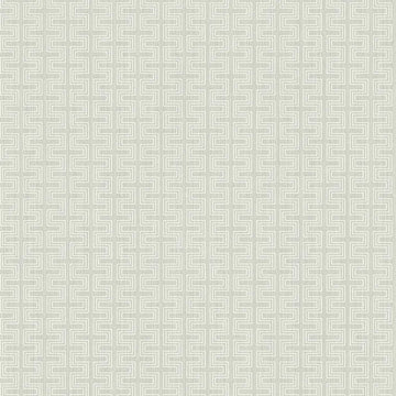 Closeup of a wallpaper showing its Geometric, Greek, Neutrals, Unicolour pattern, color, and subtle texture.