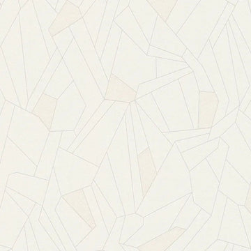 Closeup of a wallpaper showing its Contemporary, Geometric, Monochrome, Neutrals, White pattern, color, and texture.