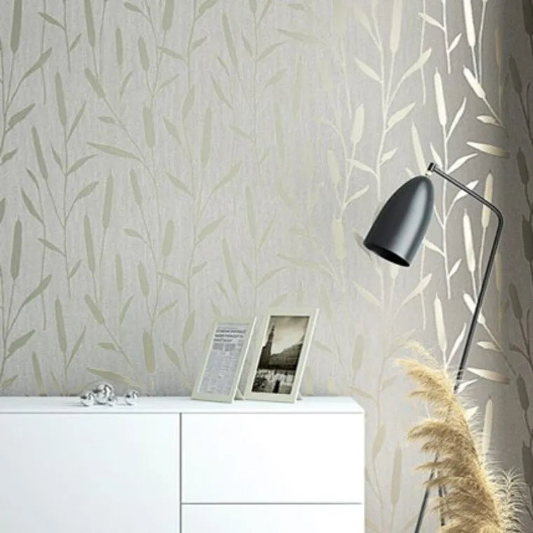 Closeup of a wallpaper showing its Contemporary, Floral, Monochrome, Two-tone pattern, color, and texture.