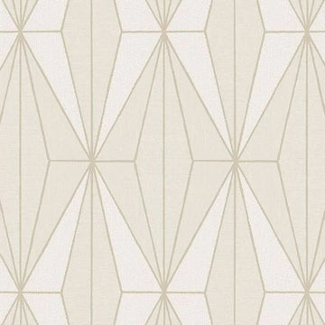 Closeup of a wallpaper showing its Contemporary, Geometric, Neutrals, Two-tone pattern, color, and texture.